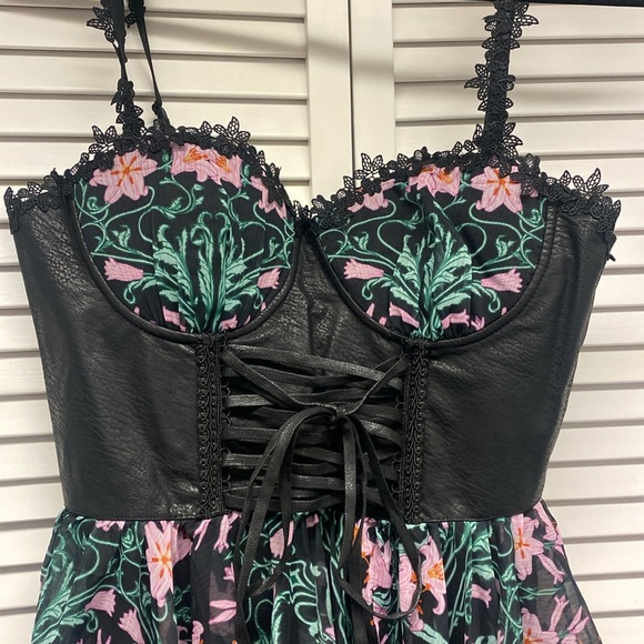 NWT Dolls Kill House of Widow Floral Oath Mini Dress - Picture 3 of 12